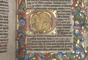 Psalter with Sarum use calendar, Fol 84 recto (detail), c.1425-75