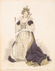 Queen Adelaide in her coronation robes