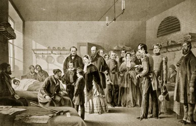 Queen Victoria visiting the wounded