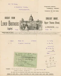 Receipt for Lever Brothers Limited