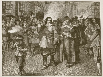 Reception of Monck in the City of London, illustration from Cassell