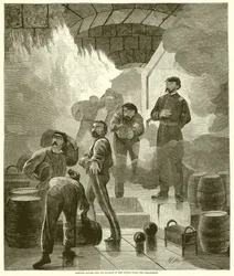 Removing Powder from the Magazine of Fort Sumter during the Bombardment