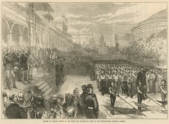 Review of Drilled Schools by the Prince and Princess of Wales at the Horticultural Society