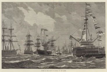 Review of the Fleet at Spithead by the Queen