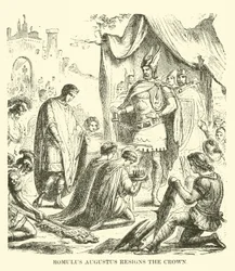Romulus Augustus Resigns the Crown