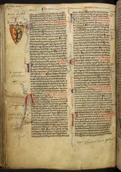 Border Decoration with Coat of Arms of Richard the Lionheart (illustration from Matthew Paris, Historia Anglorum, Chronica majora, Part III)