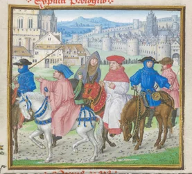 Lydgate and the Canterbury Pilgrims Leaving Canterbury from the 