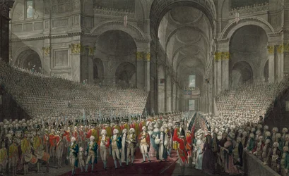 Royal Procession in St Pauls Cathedral on St Georges Day, 1789