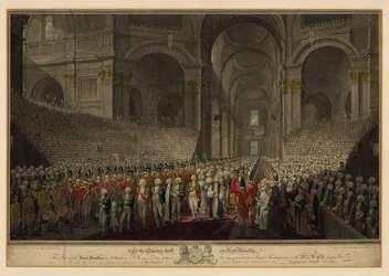Royal Procession in St Pauls Cathedral on St Georges Day, 1789