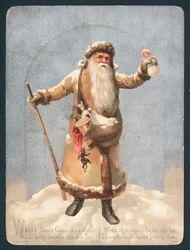 Santa in the clouds