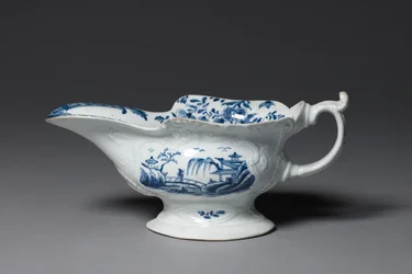 Sauce Boat, Possibly by Worcester Porcelain Factory or Bristol Porcelain Factory