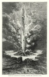 Scene in Sandwich Islands, visited by Captain Cook