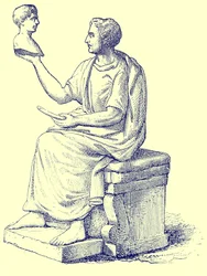 Sculptor, Illustration from History of Rome by Victor Duruy, Published 1884