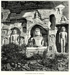 Sculptured Cave in Gwalior