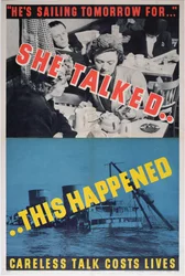 She Talked....This Happened, WWII poster