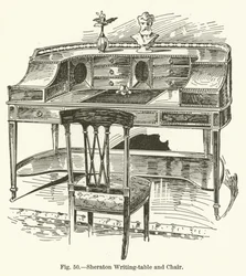 Sheraton Writing-table and Chair