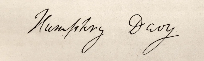 Signature of Sir Humphry Davy
