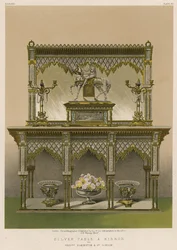 Silver Table and Mirror