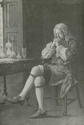 Sir Isaac Newton Sits Dreaming