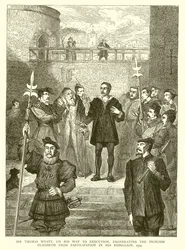 Sir Thomas Wyatt, on his Way to Execution, exonerating the Princess Elizabeth from Participation in his Rebellion, 1554