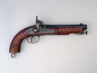 Smoothbore .656 in percussion pistol, 1873