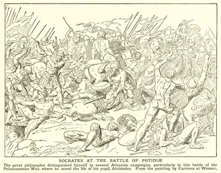 Socrates at the Battle of Potidaea