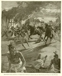 Spanish Barbarities in the New World--Destruction of the Flower of Gold and Her People