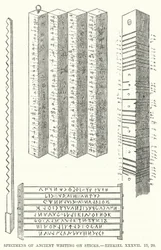 Specimens of Ancient Writing on Sticks, Ezekiel XXXVII