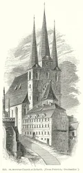 St Severus Church at Erfurth (engraving)