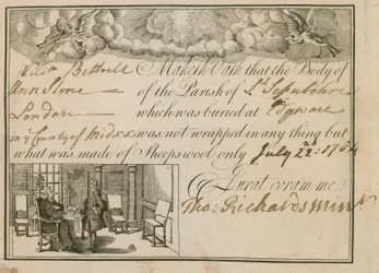 Statement that Ann Slone was buried in sheep