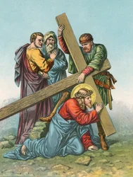 Station VII Jesus Falls under the Cross the Second Time