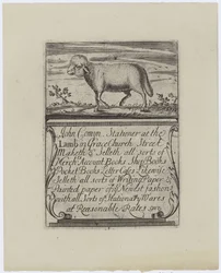 John Comyn Stationer, trade card