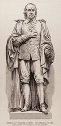 Statue of William Harvey (1578-1657), Discoverer of the Circulation of the Blood, at Folkestone, from The Illustrated London News, 13th August 1881