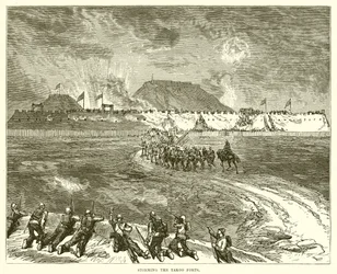 Storming the Takoo Forts