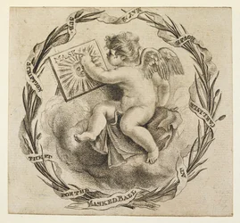 Subscription ticket for the masked ball at Carlisle House, May 22. A winged cherub