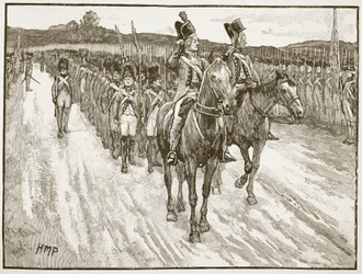 Surrender of Lord Cornwallis, York Town, 1781, illustration from Cassell