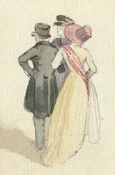 Three figures, c.1825