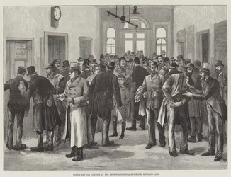 Taking out Cab Licenses at the Metropolitan Police Offices, Scotland-Yard