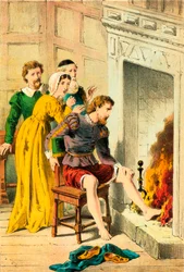 Tankerville Burning His Foot