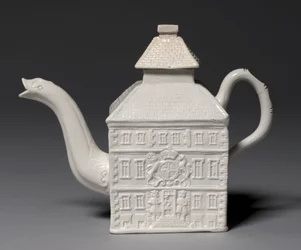 Teapot, Made at Staffordshire Factory, Modeled by Aaron Wood