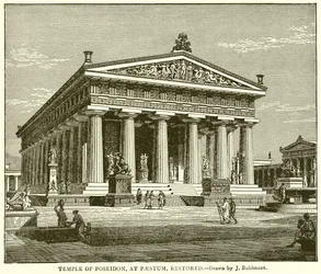 Temple of Poseidon at Paestum, Restored