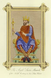 The Anglo-Saxon Monarch of the 9th Century in His State Habit