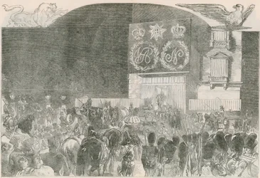 The Bal Costume at the French Embassy, Albert Gate House - Arrival of Her Majesty