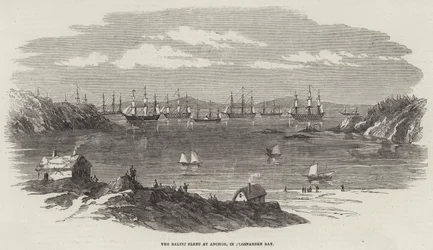 The Baltic Fleet at Anchor, in Elgsnabben Bay