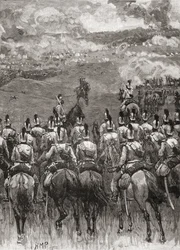 The Battle of Königgrätz aka the Battle of Sadowa, Sadová, or Hradec Králové, near Sadová, Bohemia