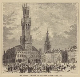 The Belfry Tower of Bruges, Market Place