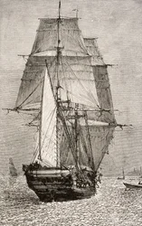 The Brig HMS Beagle, from 