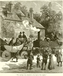 The Carriage was attached to the Back of the Engine