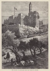 The Citadel of Jerusalem from the Valley of Hinnom