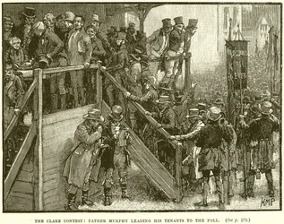 The Clare Contest: Father Murphy leading his Tenants to the Poll